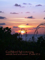 sunset greeting card